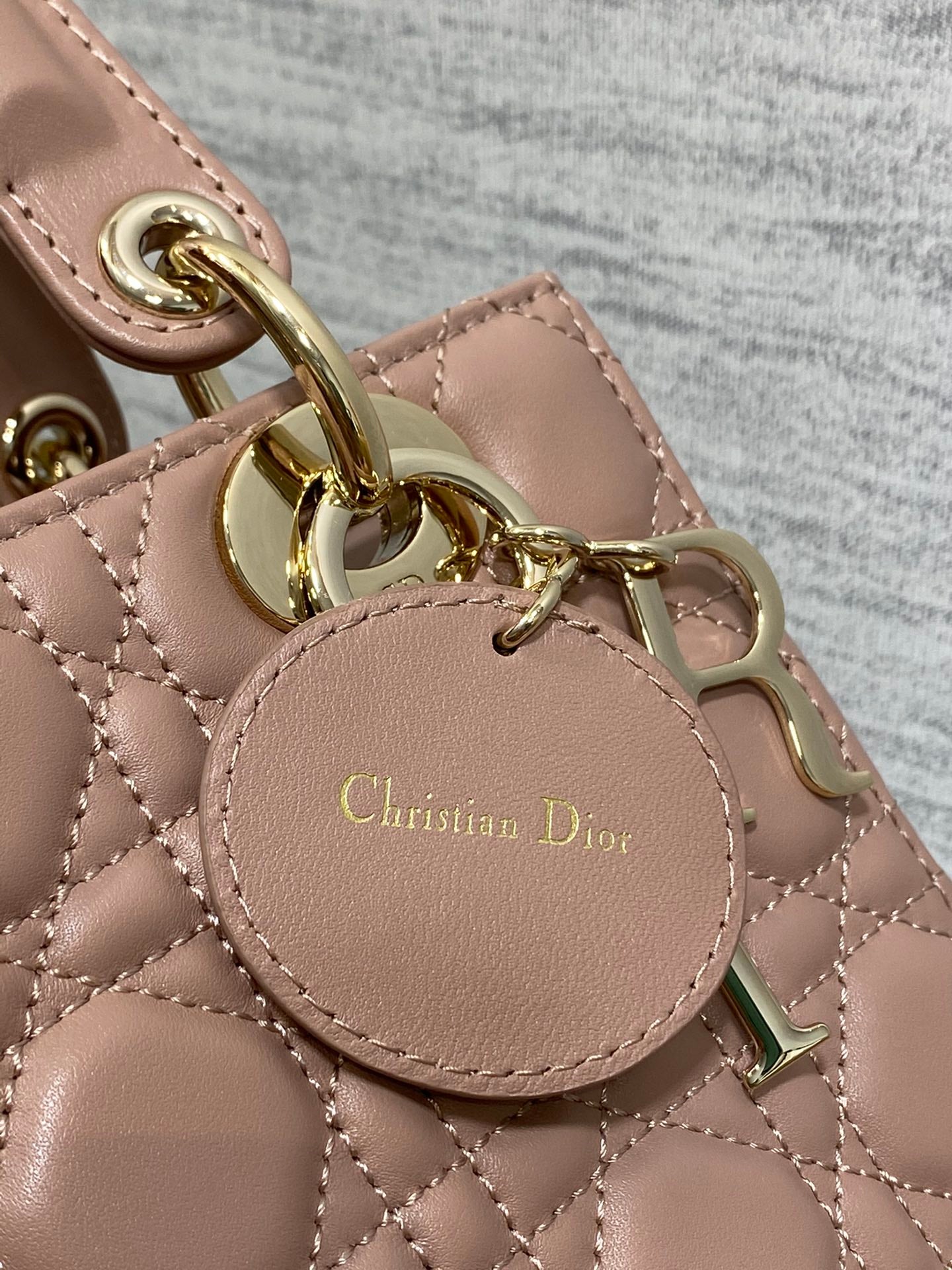Christian Dior Lady Dior My ABCDior Small Bag - Rose Des Vents Cannage Lambskin