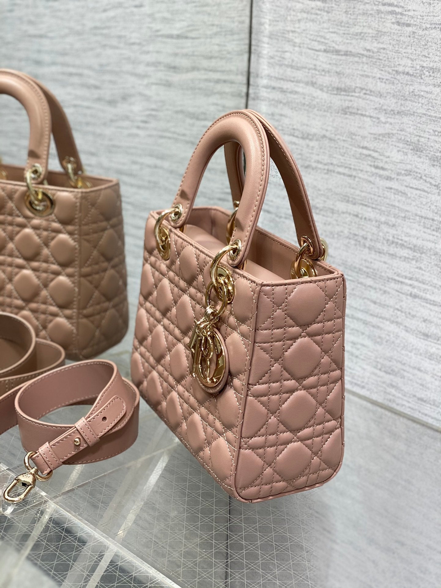 Lady Dior My ABC Dior Small Bag - Blush Pink Cannage Lambskin