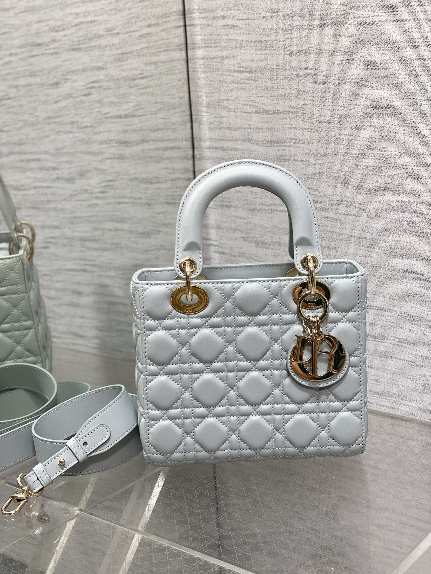 Lady Dior My ABCDior Small Bag - Cloud Blue Cannage Lambskin