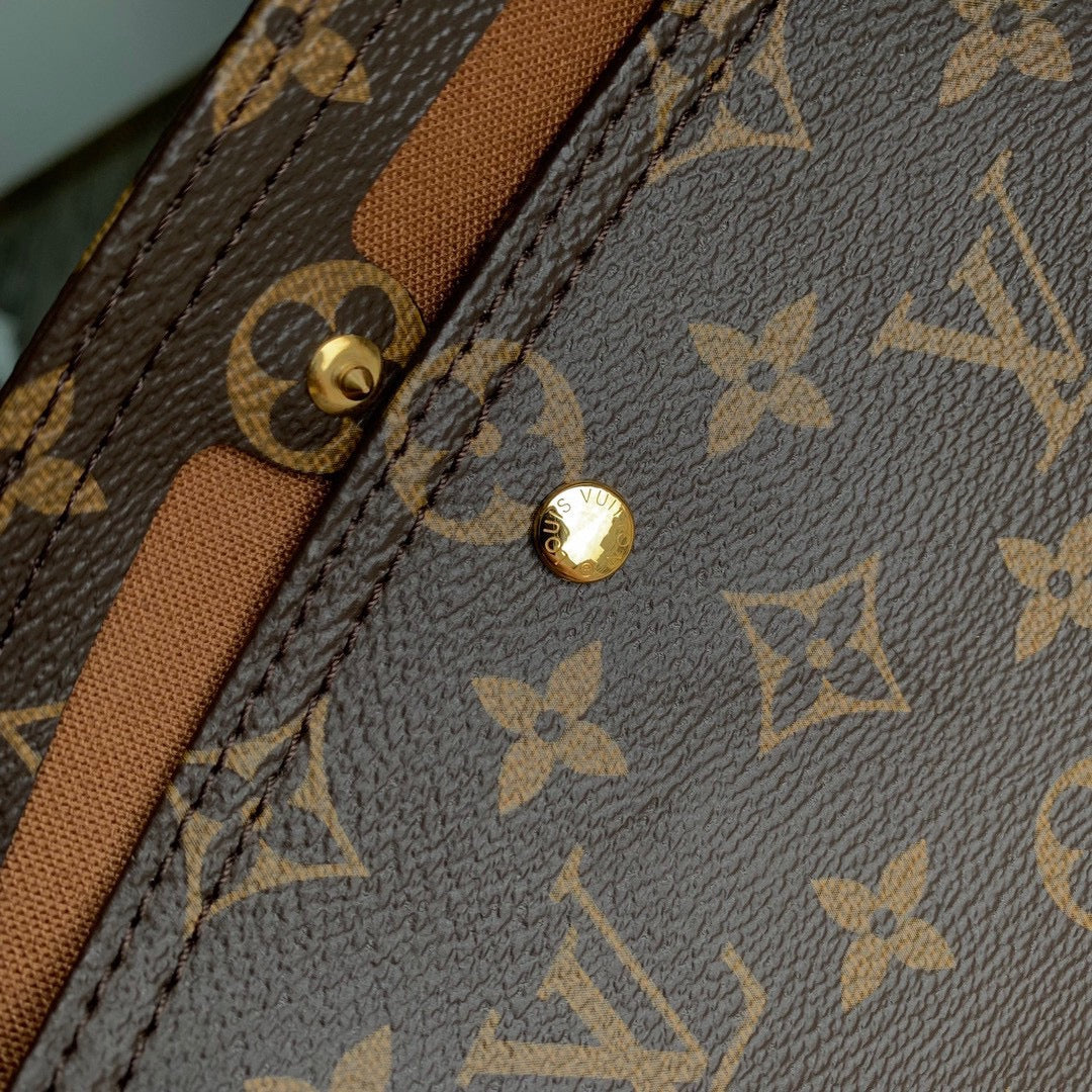 Louis Vuitton Brown Monogram Asymmetric Canvas Triangle Hobo Bag