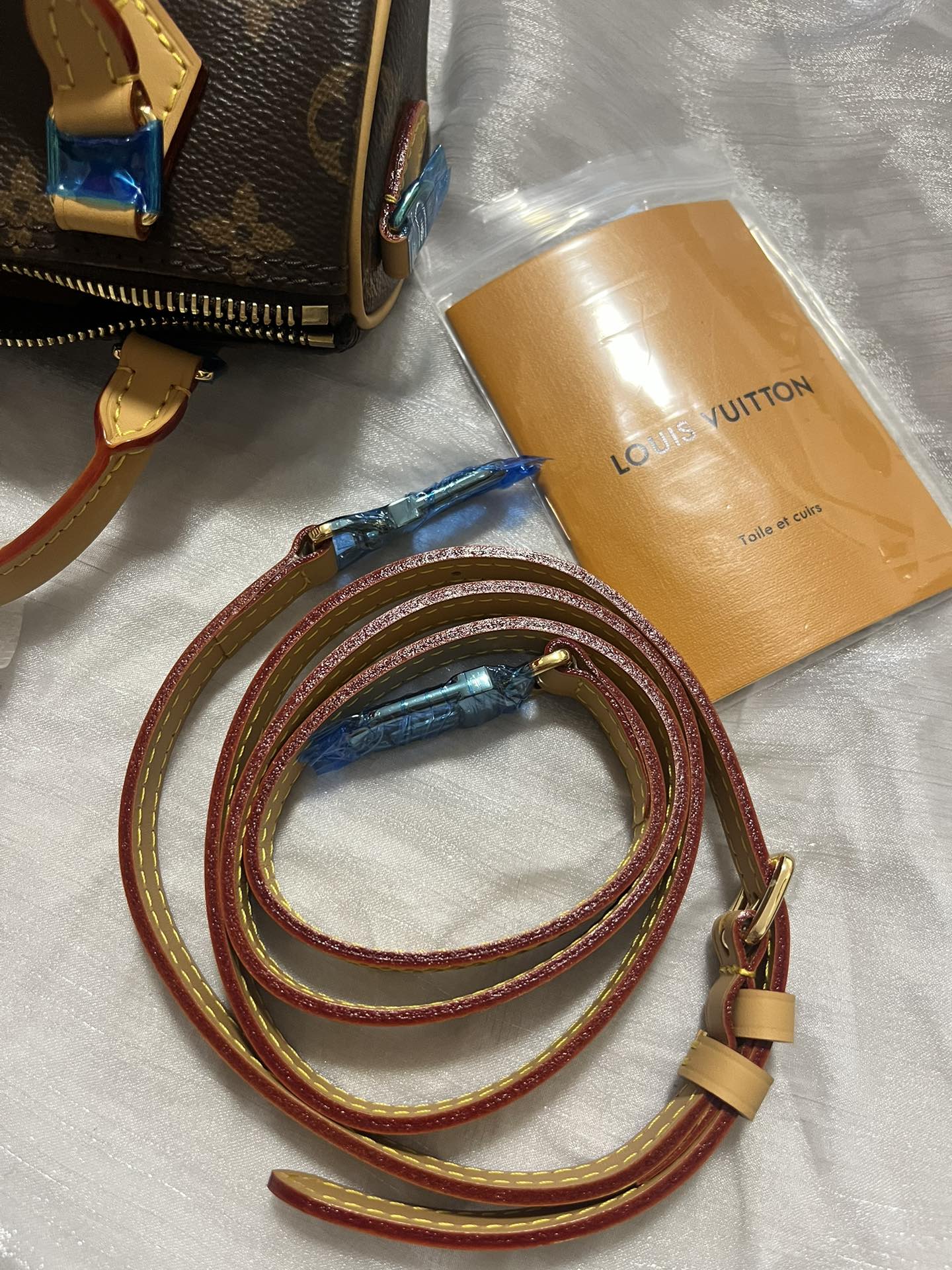 Louis Vuitton Classic Monogram Mini Crossbody Duffle Bag with Leather Trim