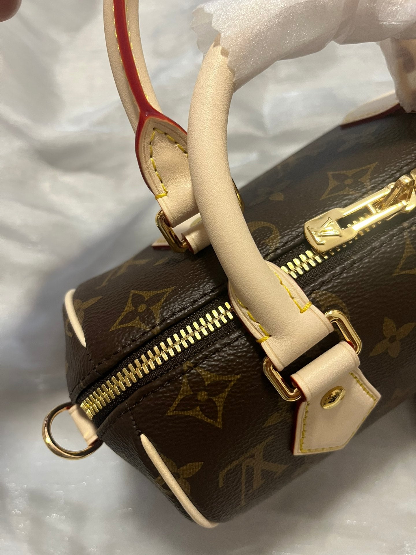 Louis Vuitton Classic Monogram Print Mini Crossbody Duffle Bag with Top Handle