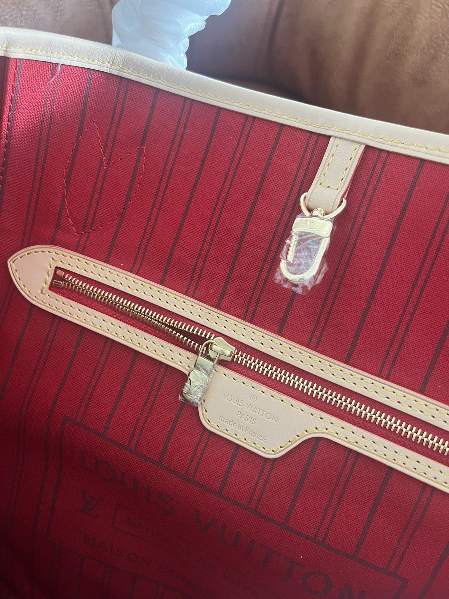 Louis Vuitton Classic Monogram Print Canvas Tote Bag with Leather Straps