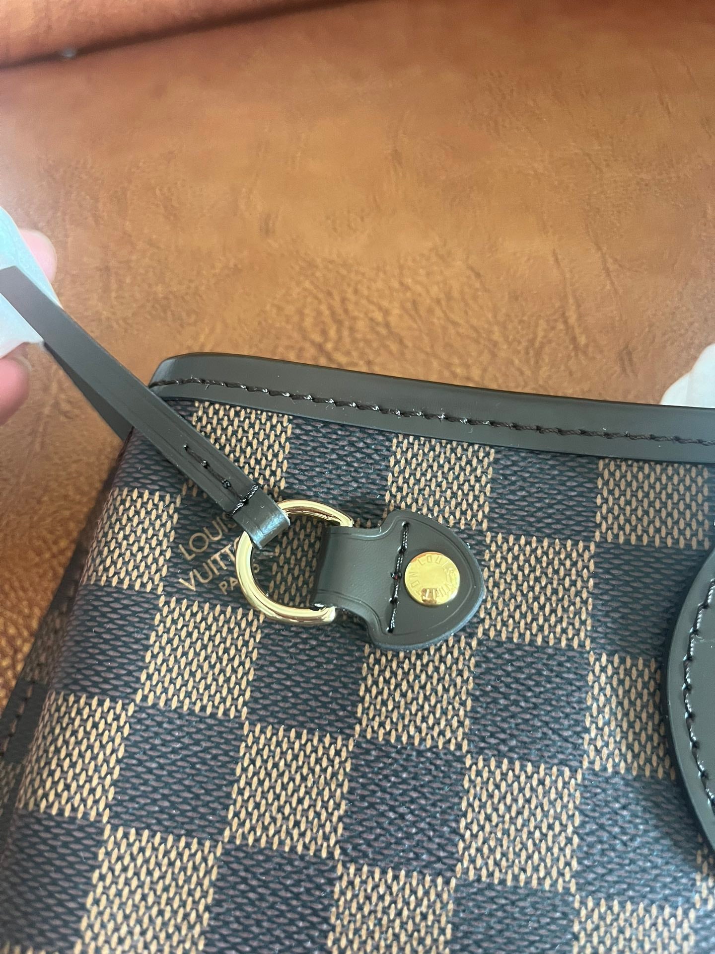 Louis Vuitton Classic Brown Checkerboard Tote Bag Women Large Shoulder Purse