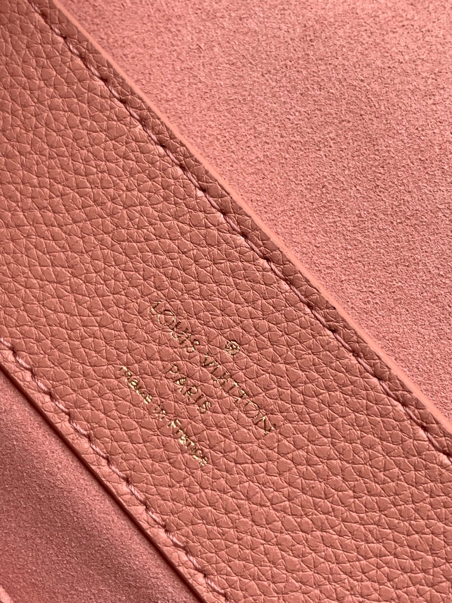 Louis Vuitton Two-Tone Pink and Cream Leather Top Handle Satchel Handbag