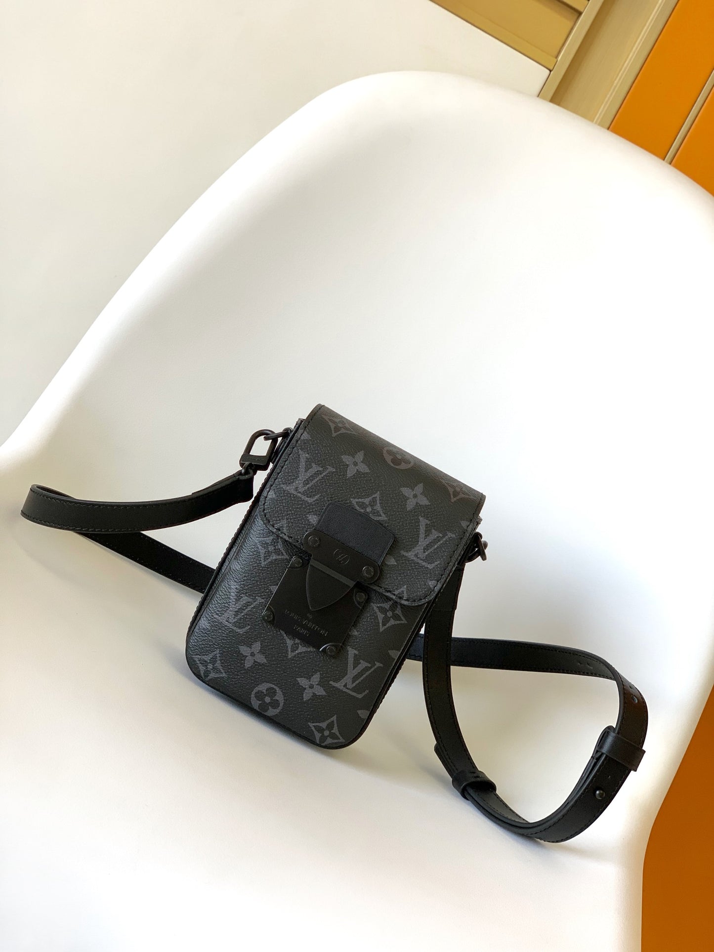 Louis Vuitton Charcoal Monogram Mini Vertical Crossbody Messenger Bag