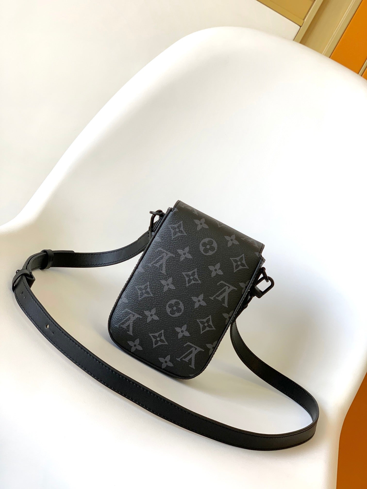 Louis Vuitton Charcoal Monogram Mini Vertical Crossbody Messenger Bag