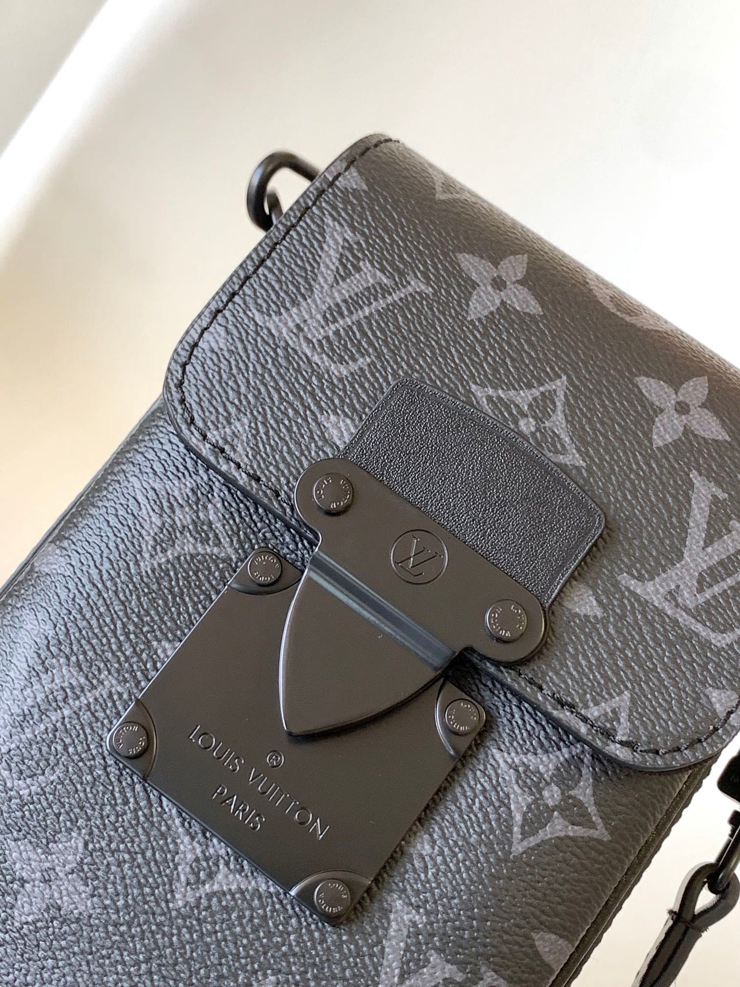 Louis Vuitton Charcoal Monogram Mini Vertical Crossbody Messenger Bag