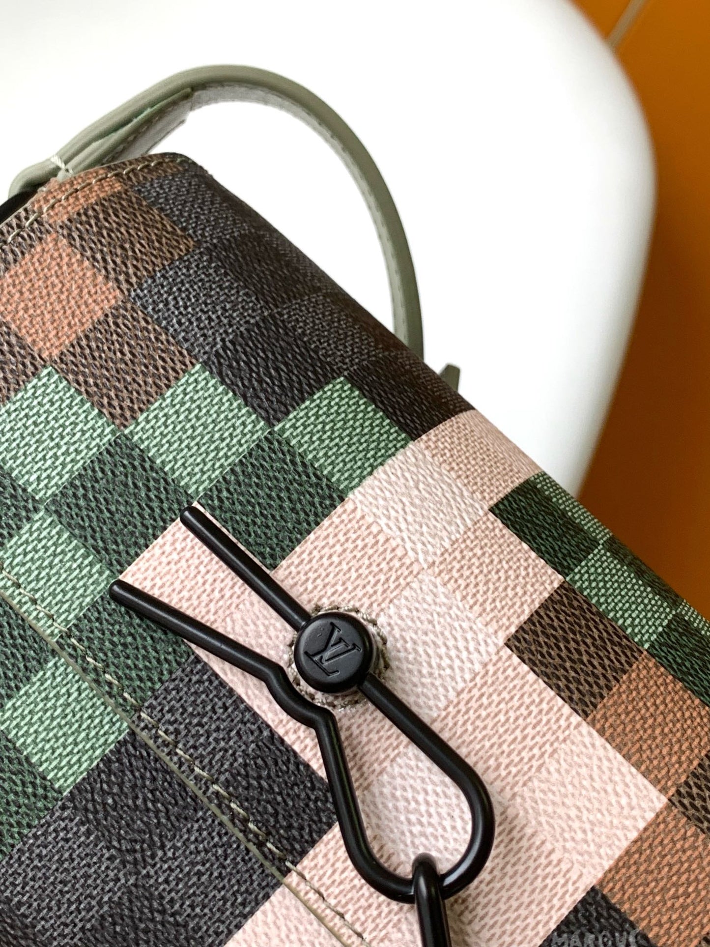 Louis Vuitton Pixelated Green Camo Mini Trunk Crossbody Bag with Chain