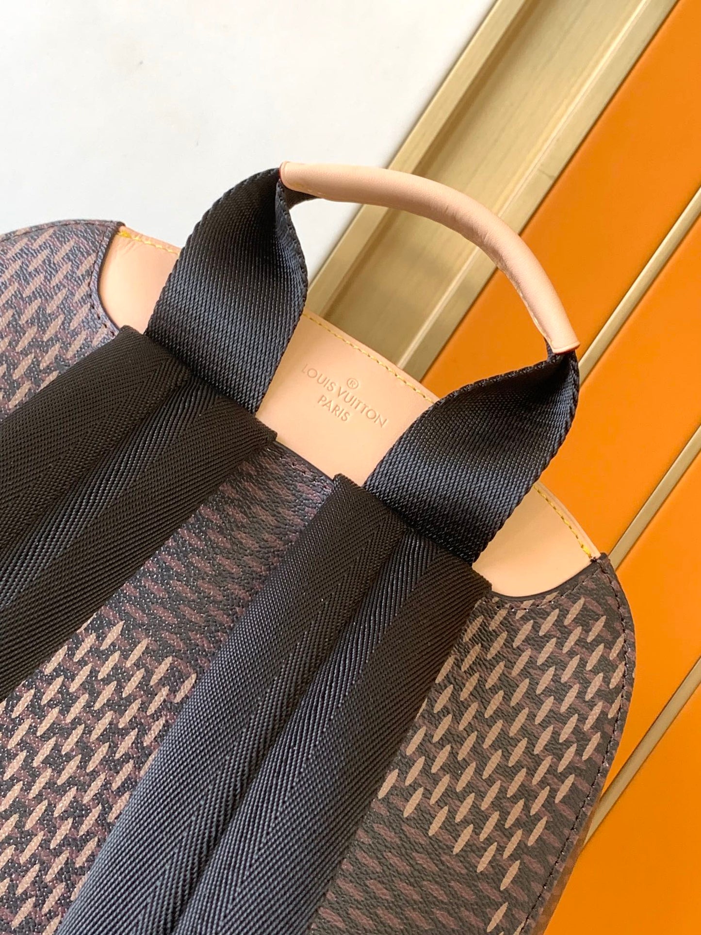 Louis Vuitton Luxury Brown Patchwork Monogram and Checkerboard Canvas Backpack