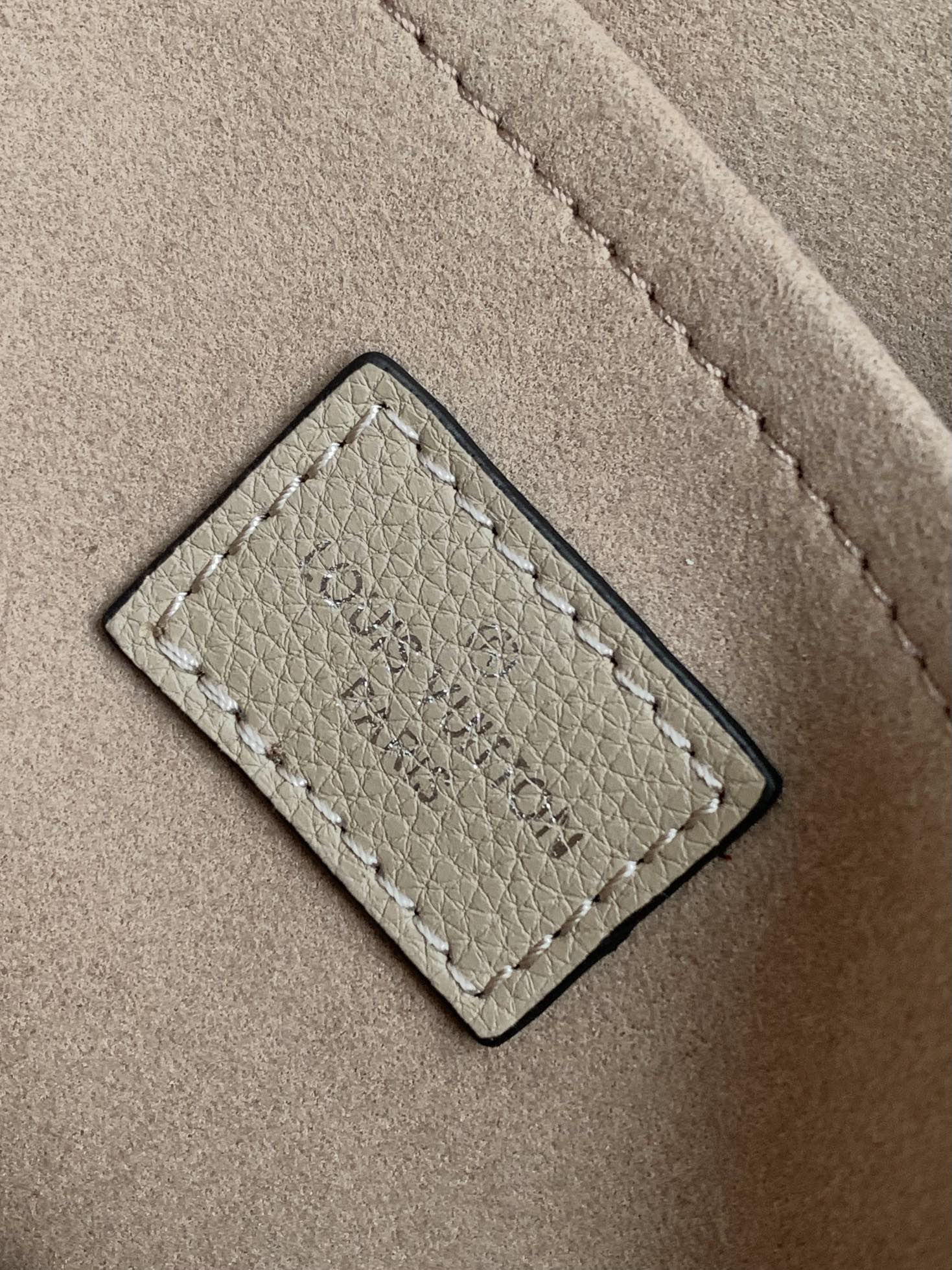 Louis Vuitton Taupe Monogram Embossed Leather Hobo Bag with Chain Strap