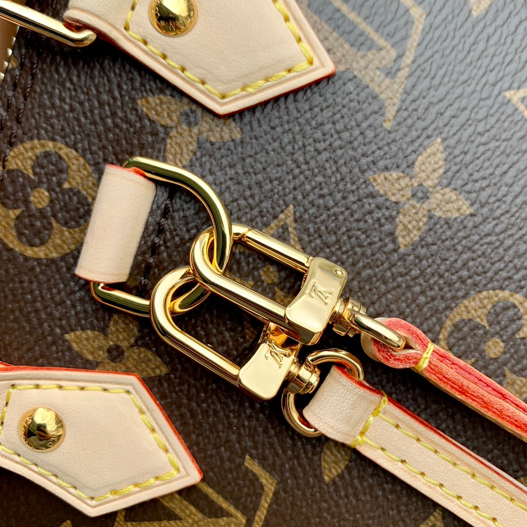 Louis Vuitton Classic Monogram Brown Canvas Mini Backpack with Leather Trim