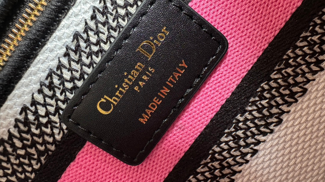 Christian Dior Medium Lady D-Lite Bag with Butterfly Around the World Embroidery