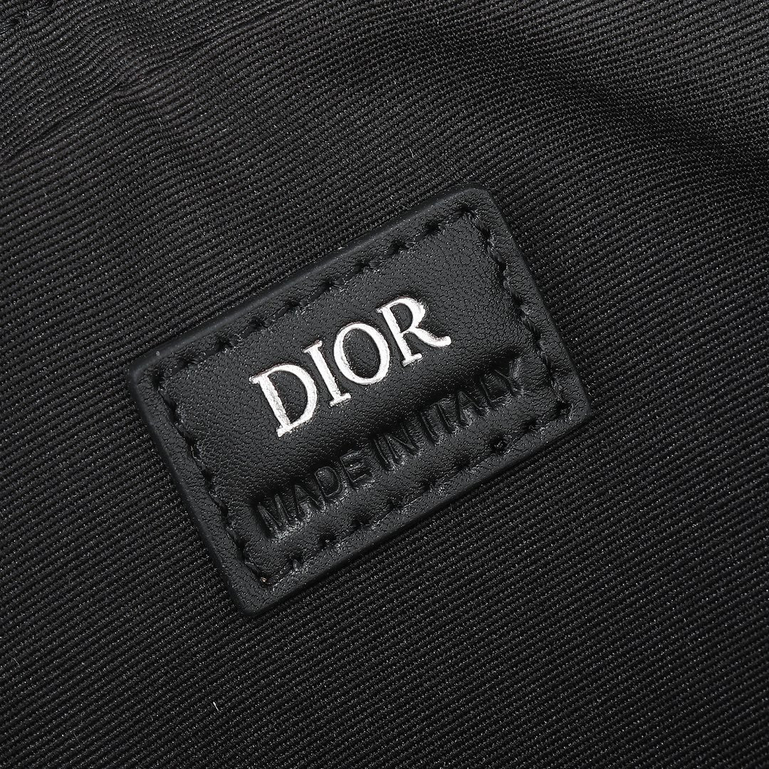 Dior Black Geometric Diamond Pattern Crossbody Shoulder Bag