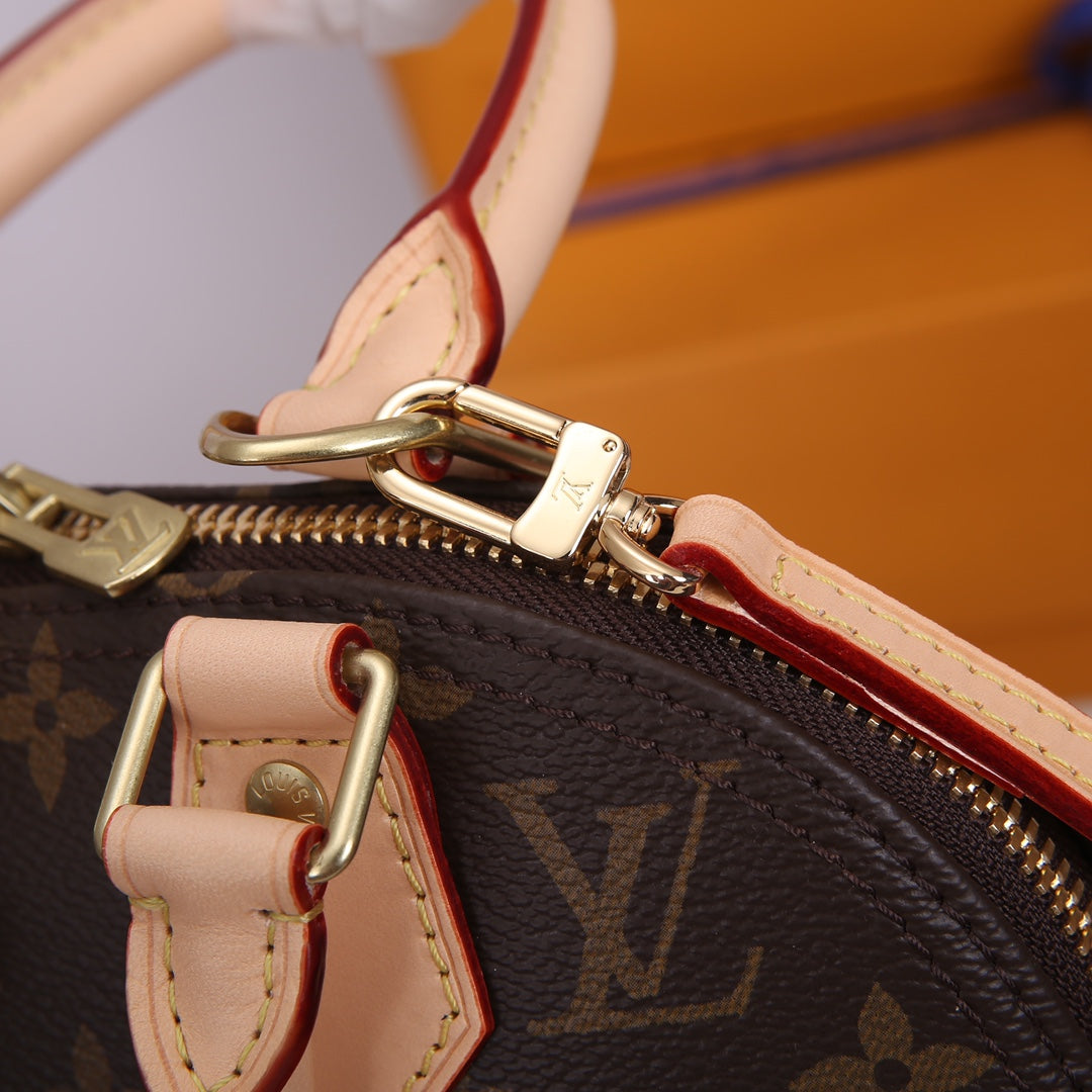 Louis Vuitton Classic Monogram Dome Top Handle Bag with Crossbody Strap