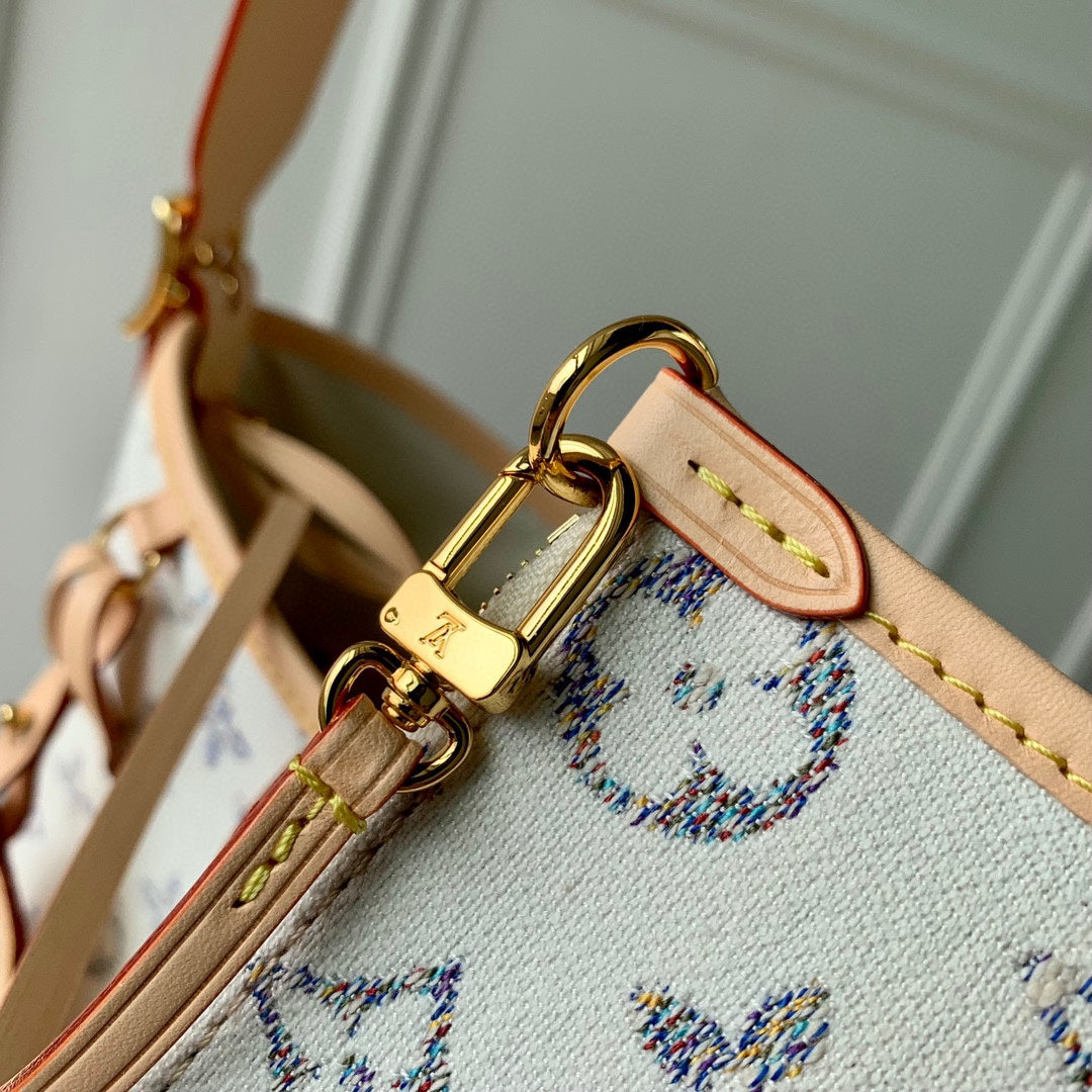 Louis Vuitton Classic Monogram Canvas Hobo Shoulder Bag with Bow Detail