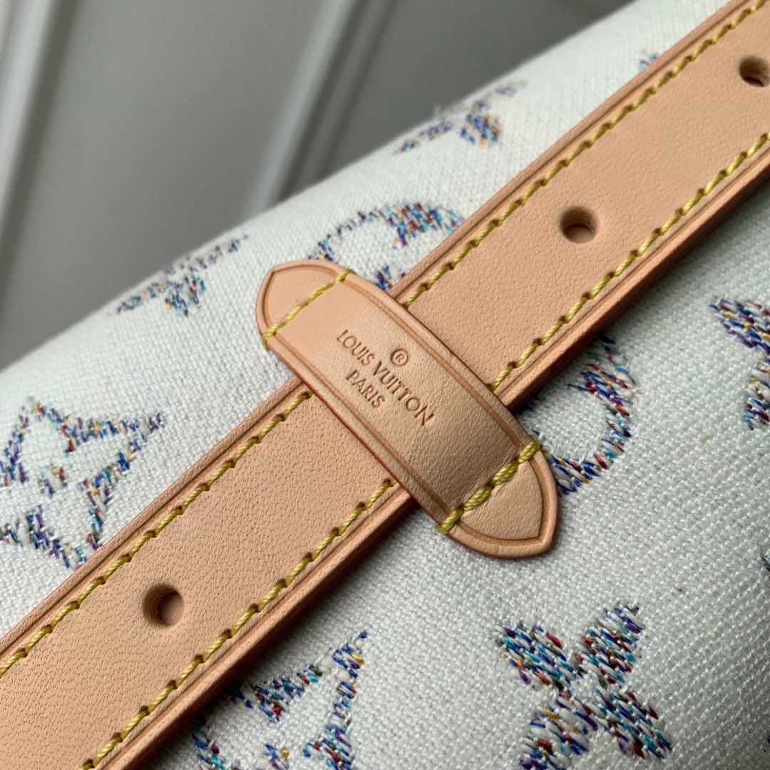 Louis Vuitton Classic Monogram Canvas Hobo Shoulder Bag with Bow Detail