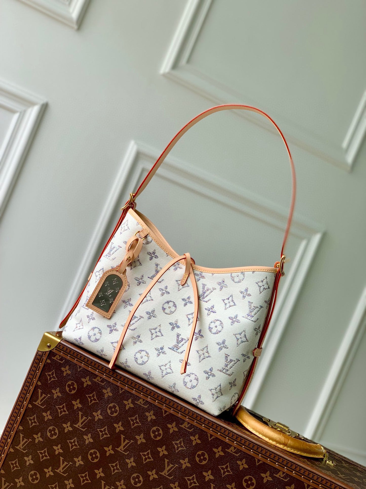 Louis Vuitton Classic Monogram Canvas Hobo Shoulder Bag with Bow Detail