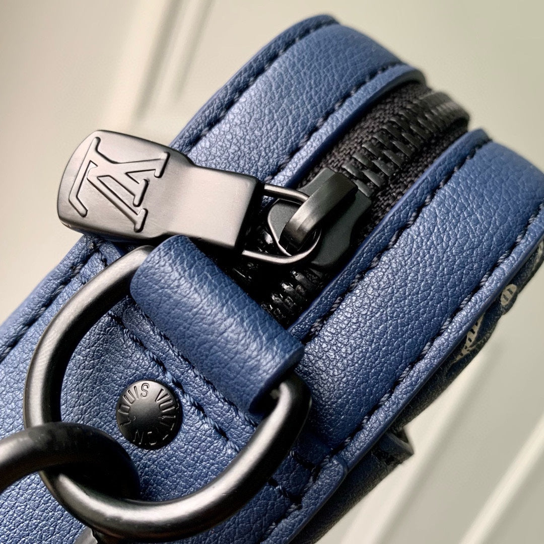 Louis Vuitton Blue Monogram Canvas Multi-Pouch Crossbody Shoulder Bag