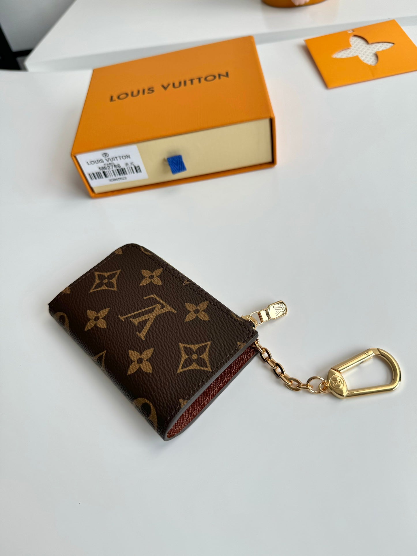 Louis Vuitton Classic Brown Patterned Canvas Key Pouch and Coin Purse