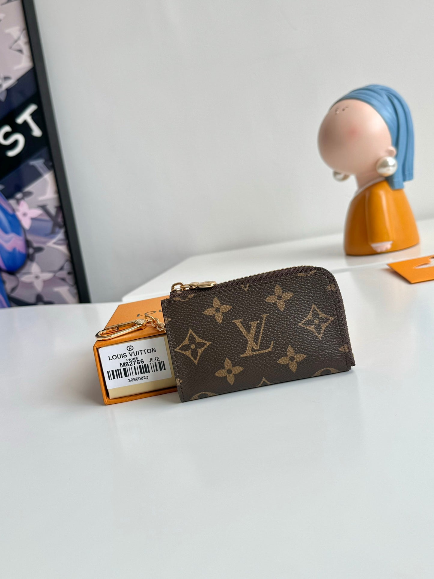 Louis Vuitton Classic Brown Patterned Canvas Key Pouch and Coin Purse