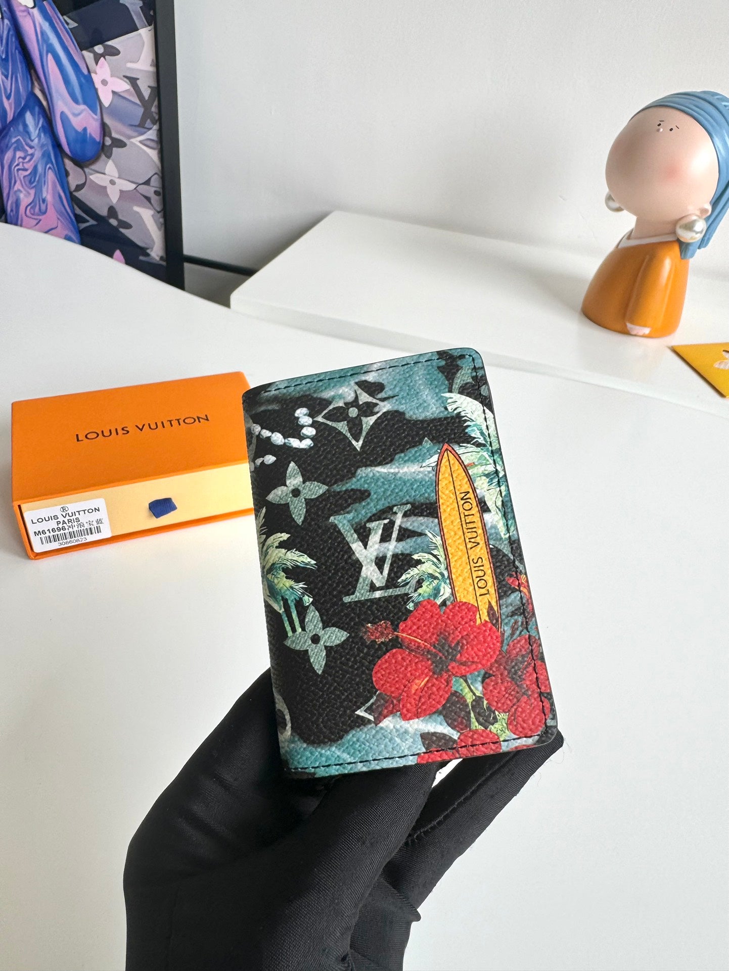 Louis Vuitton Tropical Hibiscus and Palm Tree Monogram Passport Holder Case