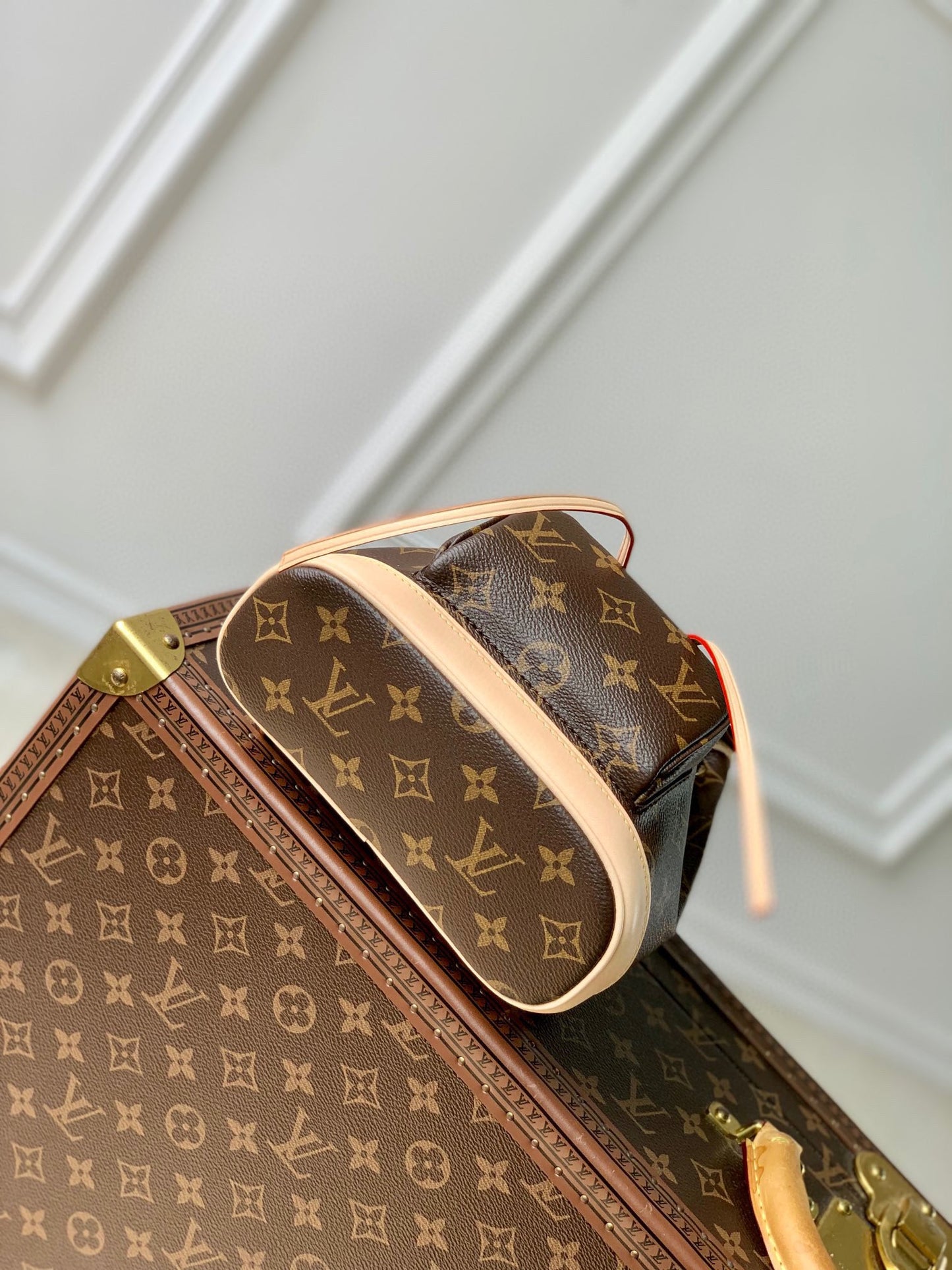 Louis Vuitton Vintage Brown Monogram Canvas Mini Backpack with Buckle