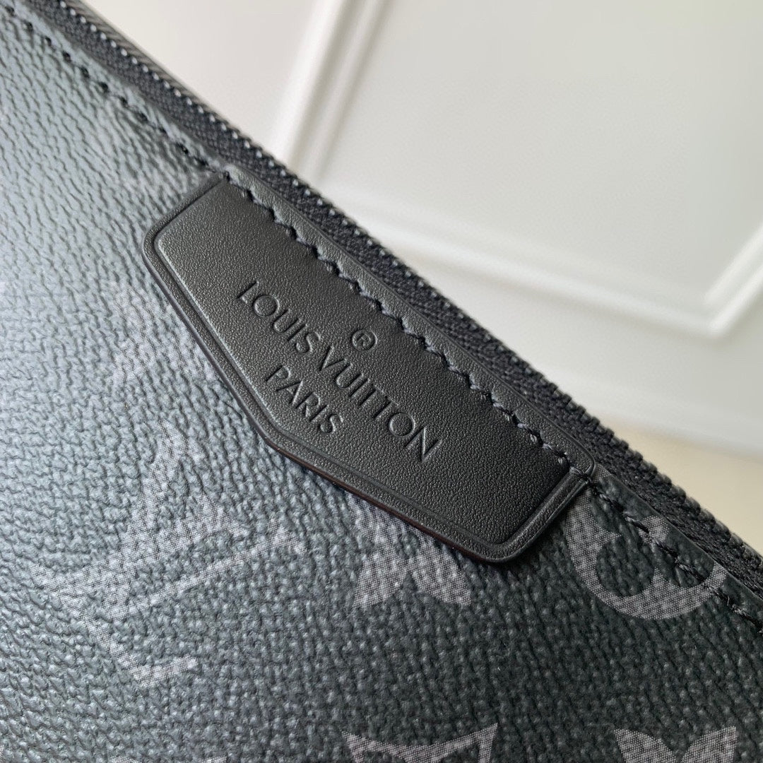 Louis Vuitton Dark Grey Monogram Pattern Canvas Messenger Crossbody Bag