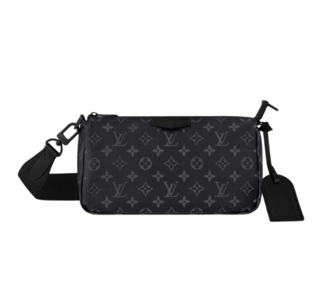 Louis Vuitton Dark Grey Monogram Pattern Canvas Messenger Crossbody Bag