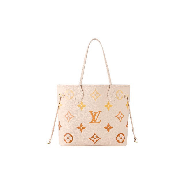 Louis Vuitton Gradient Monogram Pattern Leather Tote Bag Light Pink Shoulder Handbag