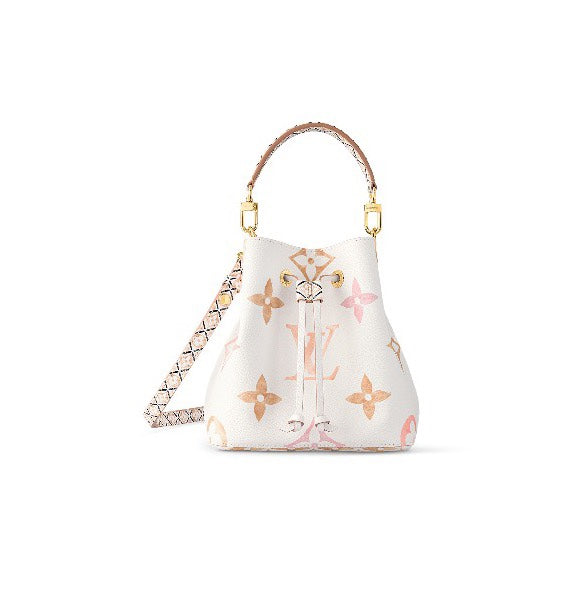 Louis Vuitton NéoNoé BB Bucket Bag - White &amp; Pink Gradient Monogram Canvas