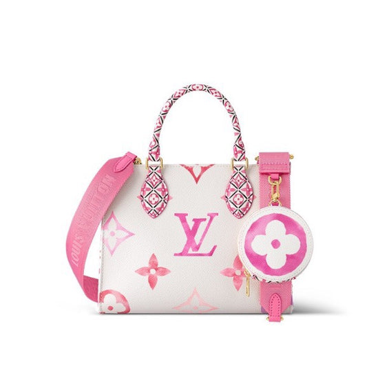 Louis Vuitton By The Pool OnTheGo PM Monogram Giant Canvas Pink &amp; White Bag