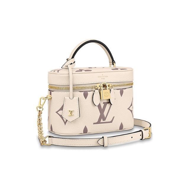 Louis Vuitton Cream Monogram Leather Vanity Case Crossbody Bag with Top Handle