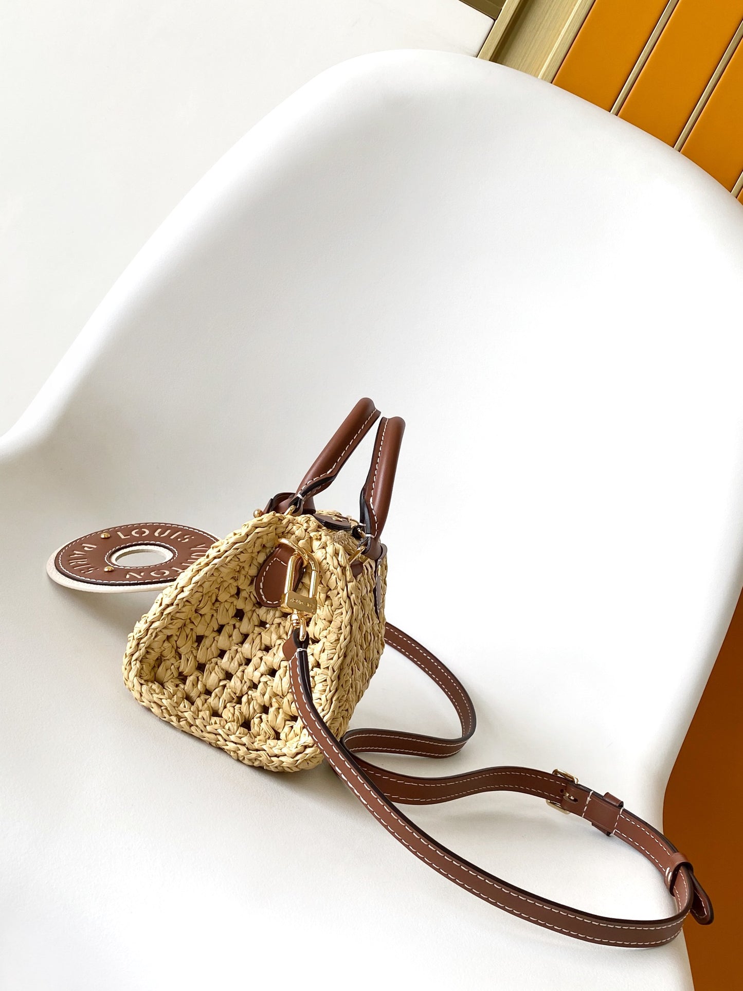 Louis Vuitton Papillon BB Raffia Handbag - Natural &amp; Brown