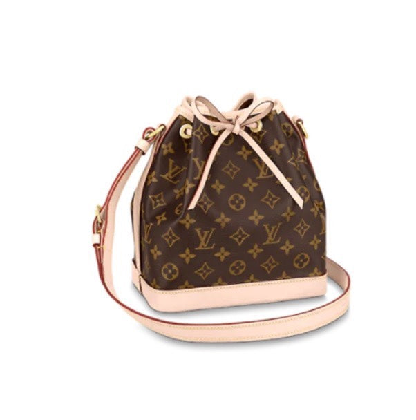 Louis Vuitton Classic Brown Monogram Canvas Drawstring Bucket Crossbody Bag