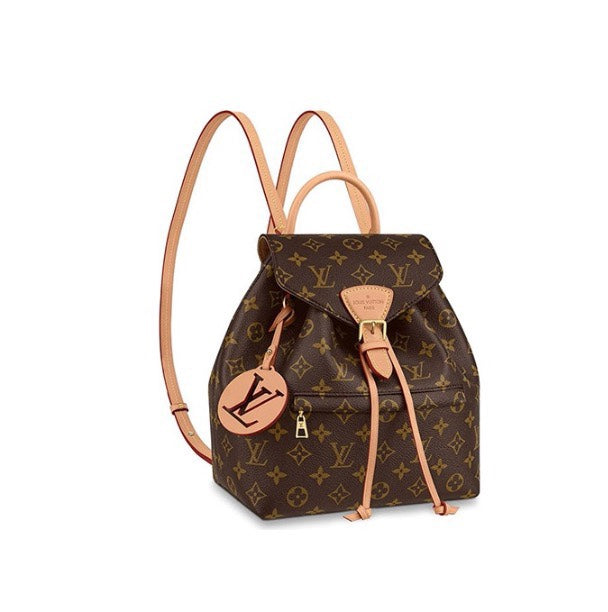 Louis Vuitton Classic Brown Monogram Mini Backpack with Leather Trim