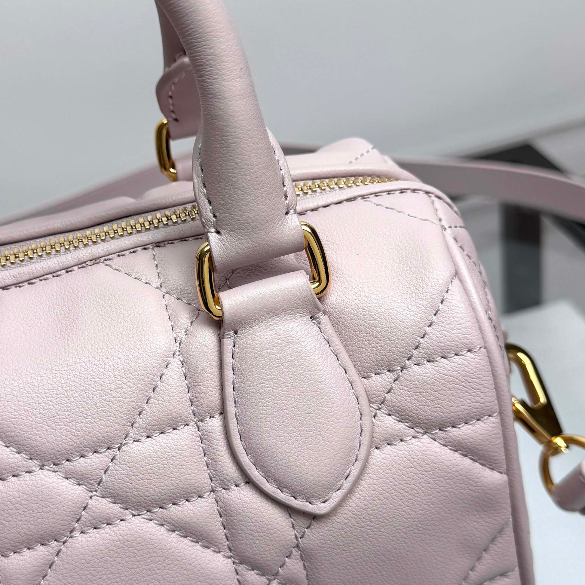 Christian Dior Vibe Micro Bowling Bag - Light Purple Quilted Lambskin