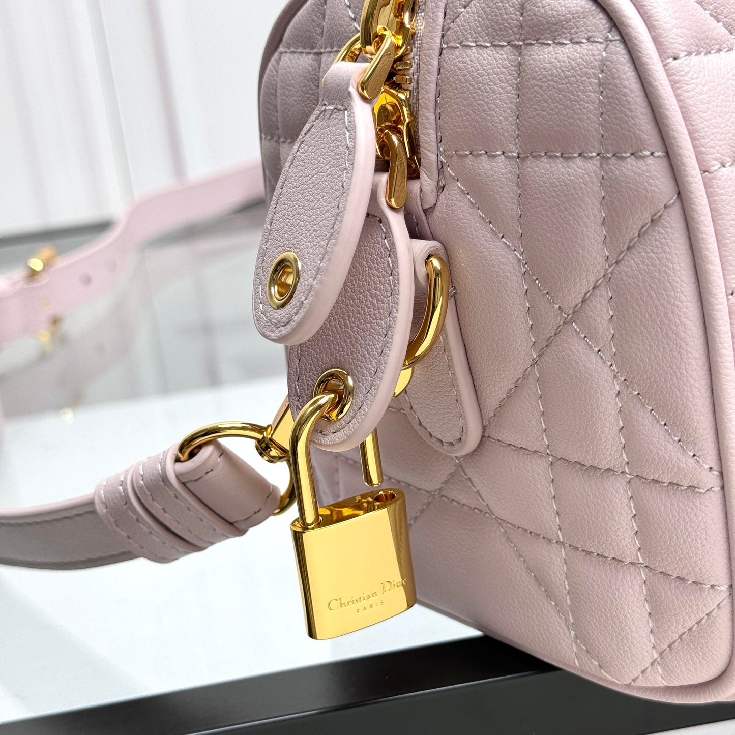 Christian Dior Vibe Micro Bowling Bag - Light Purple Quilted Lambskin