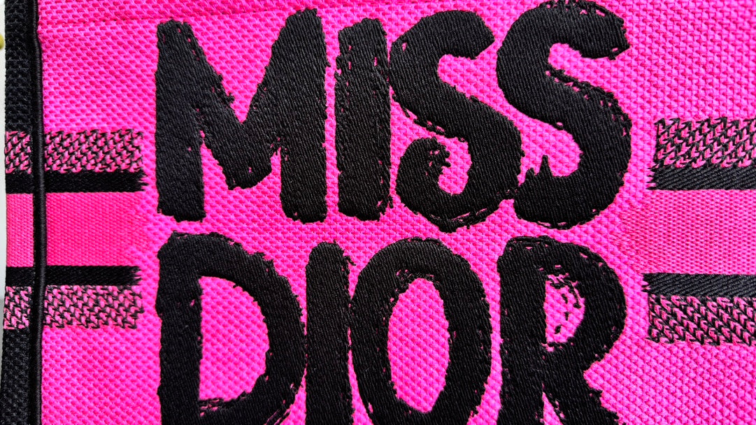 Christian Dior Miss Dior Graffiti Mini Book Tote Bag - Neon Pink/Black