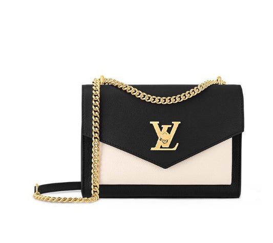 Louis Vuitton Lockme II BB Black &amp; Cream Calfskin Shoulder Bag