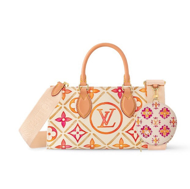 Louis Vuitton Gradient Geometric Floral Print Crossbody Handbag with Coin Purse