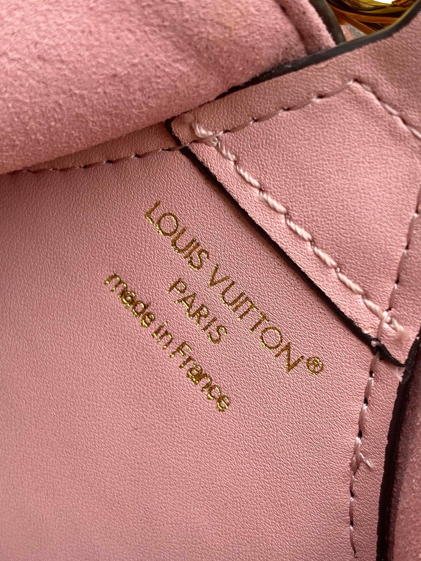 Louis Vuitton Brown Monogram Shoulder Bag with Pink Leather Star Side Accents