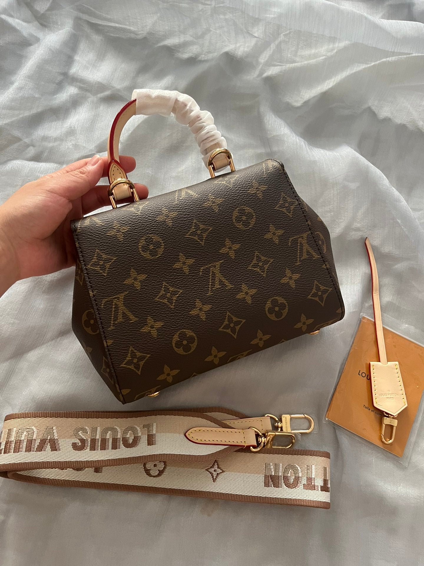 Louis Vuitton Vintage Monogram Canvas Mini Top Handle Bag with Crossbody Strap