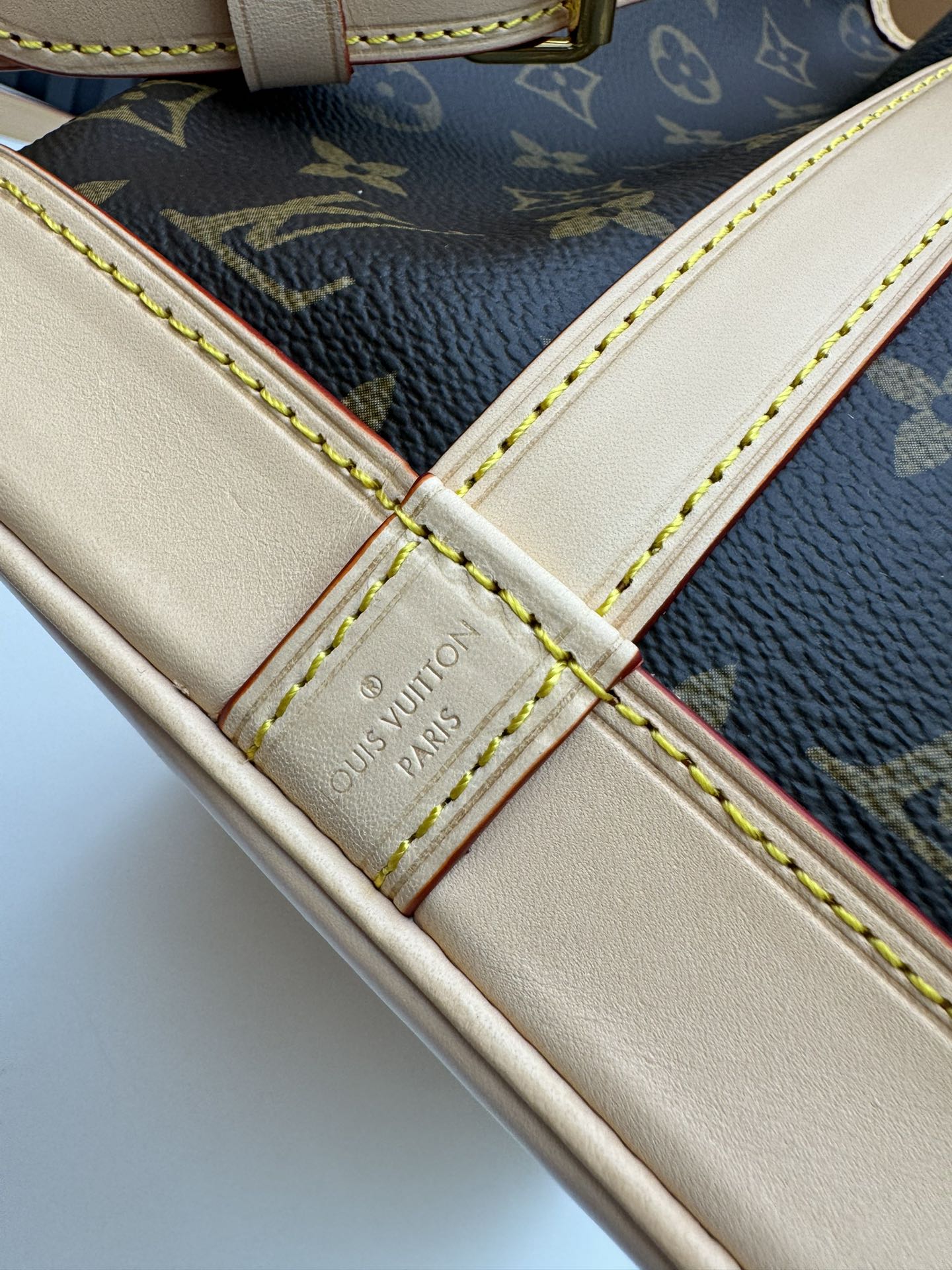 Louis Vuitton Classic Brown Monogram Print Drawstring Bucket Shoulder Bag