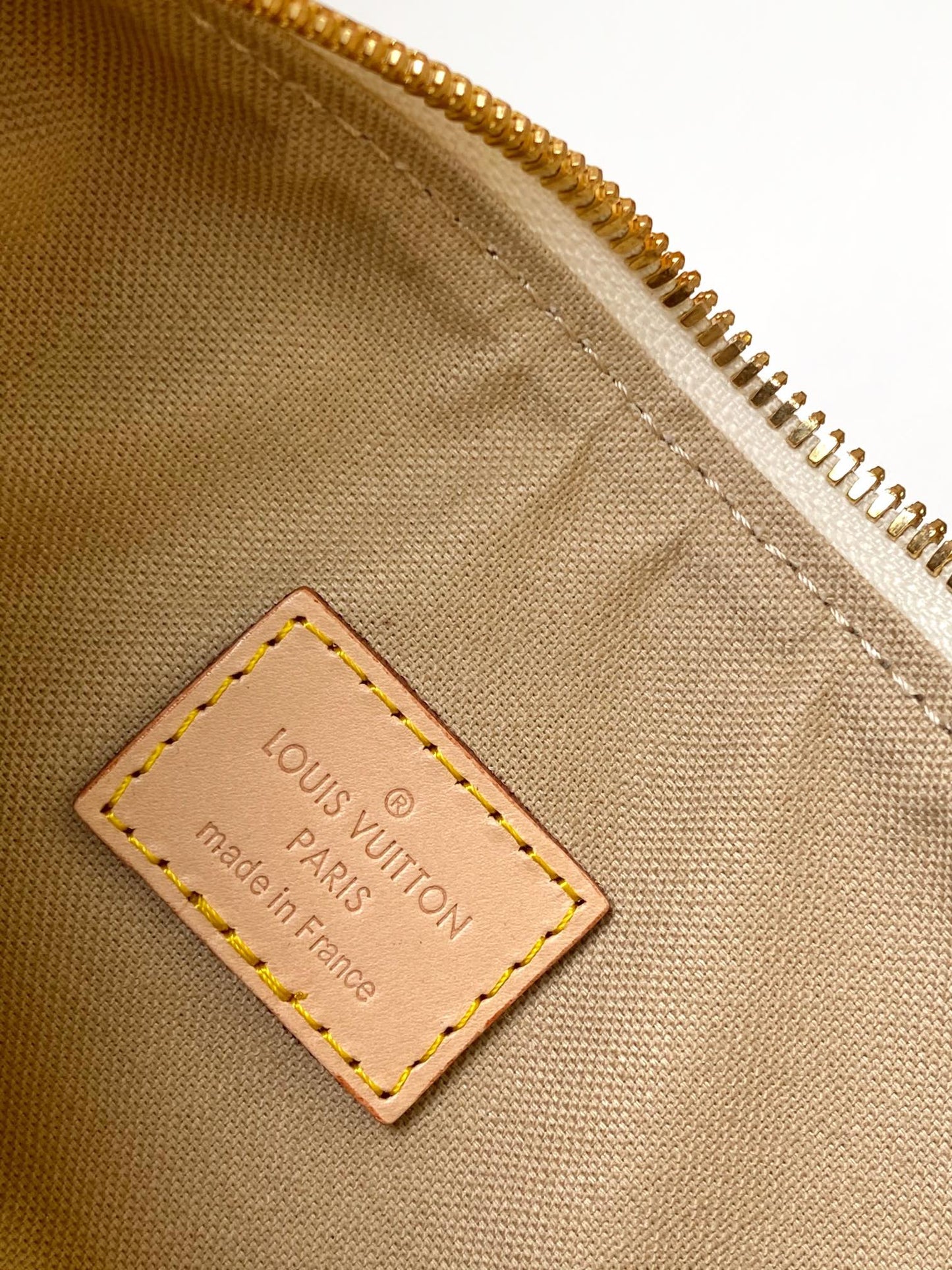 Louis Vuitton Elegant Cream Monogram Canvas Crescent Hobo Shoulder Bag