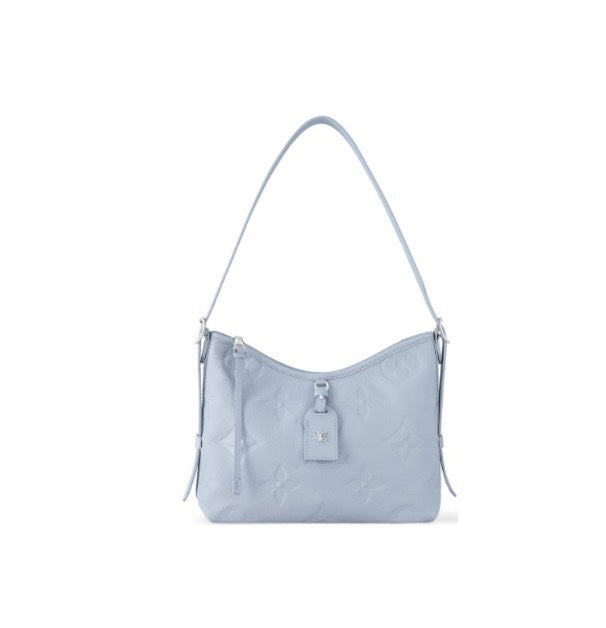 Louis Vuitton Elegant Pastel Blue Quilted Leather Shoulder Bag for Women
