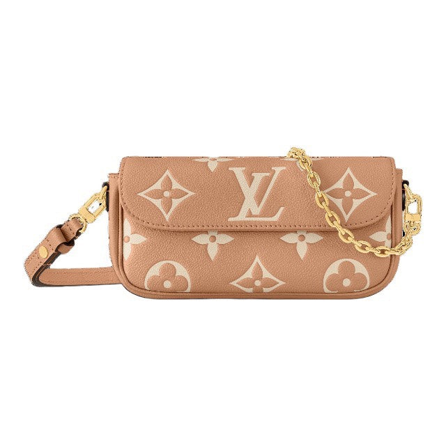 Louis Vuitton Easy Pouch on Strap Monogram Empreinte Leather - Beige