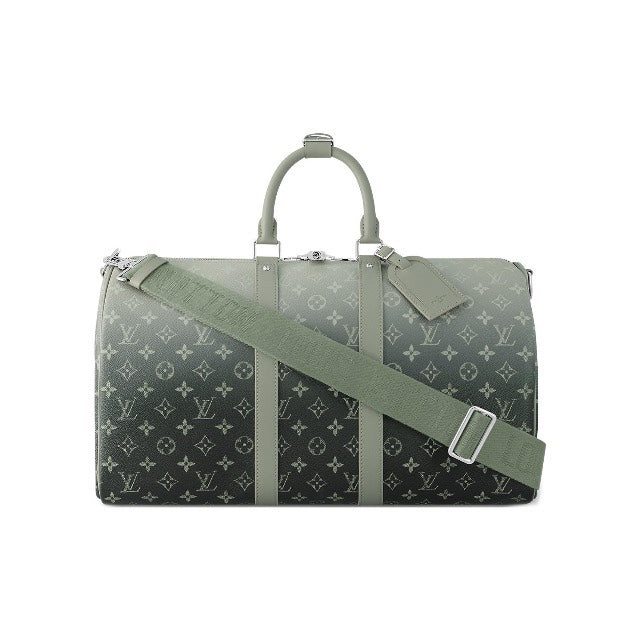 Louis Vuitton Gradient Green Monogram Canvas Travel Duffle Weekender Bag