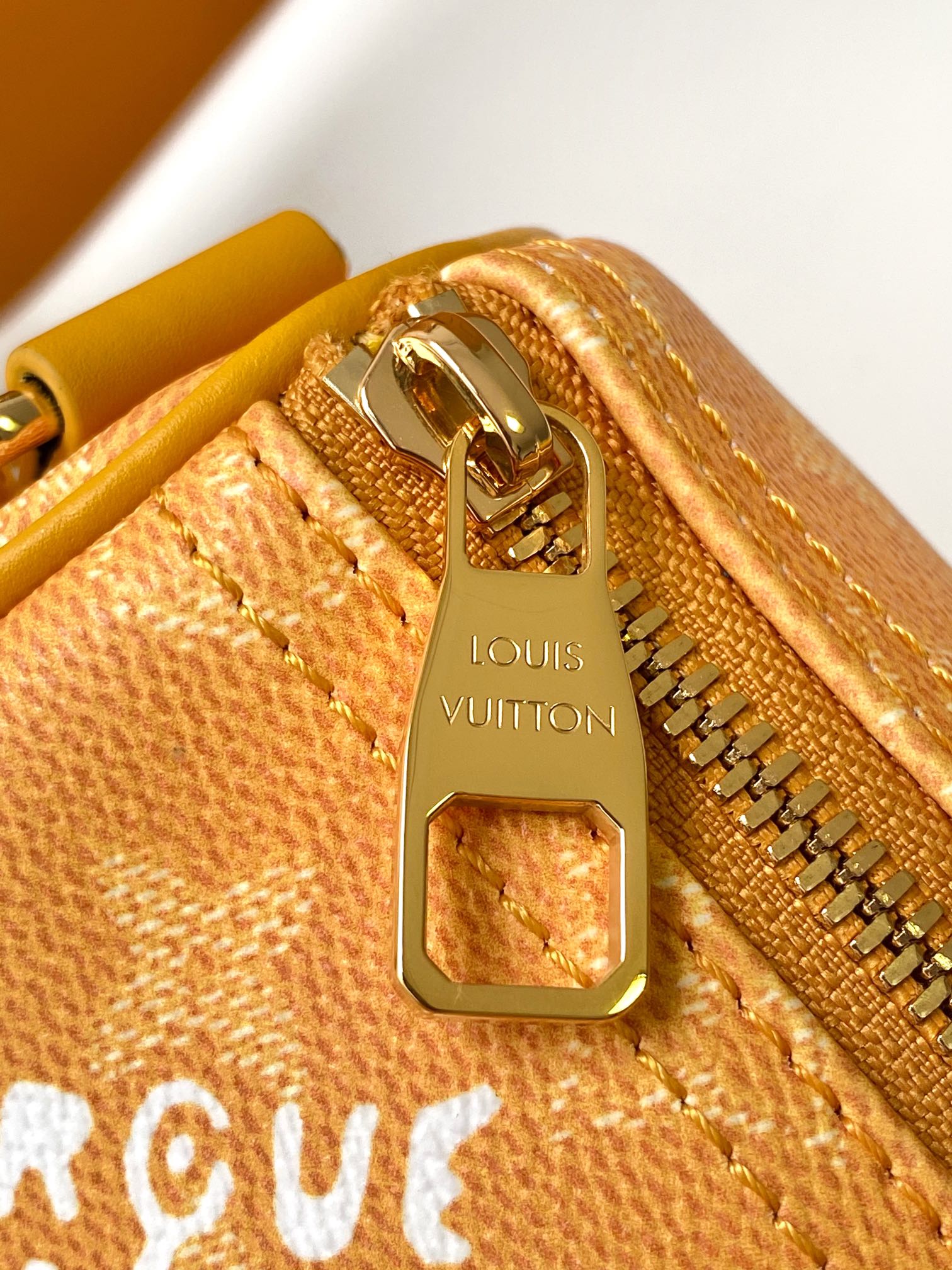 Louis Vuitton Mustard Yellow Monogram Mini Duffle Crossbody Bag with Paw Charm