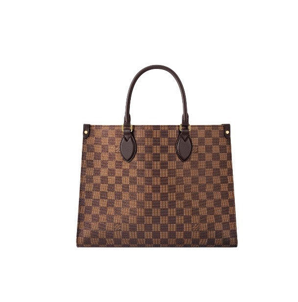 Louis Vuitton Classic Brown Checkerboard Tote Bag Structured Handbag